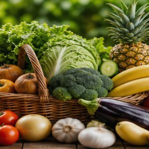 Corbeille fruits tropicaux